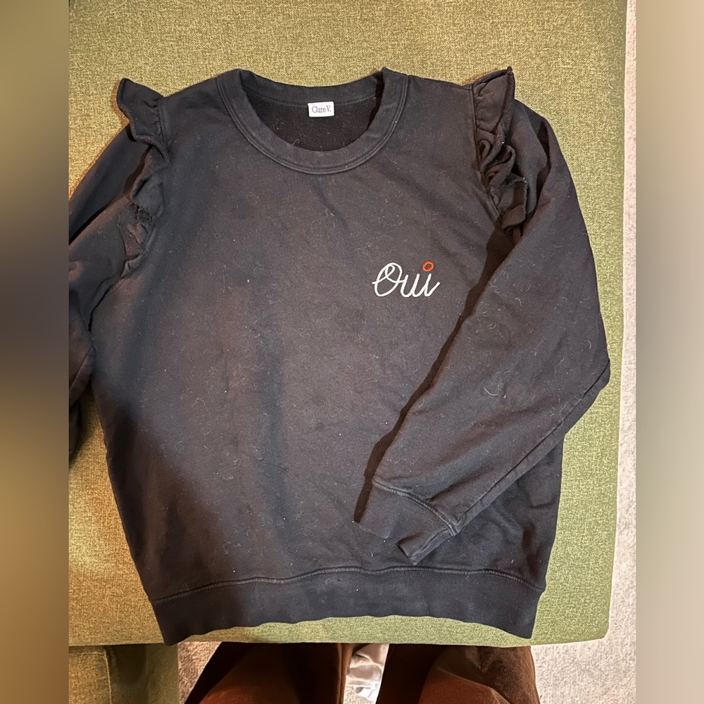 Clare V Oui Ruffle sweatshirt - Picture 3 of 11